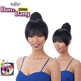 SWIRL BUN BANG (2 Dark Brown) - Freetress Equal Synthetic Bun & China Bang