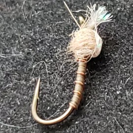 FRONTIER FLY COMPANY FLY FISHING FLIES NYMPH MIDGE TAN SIZE 16 CUSTOM TIED