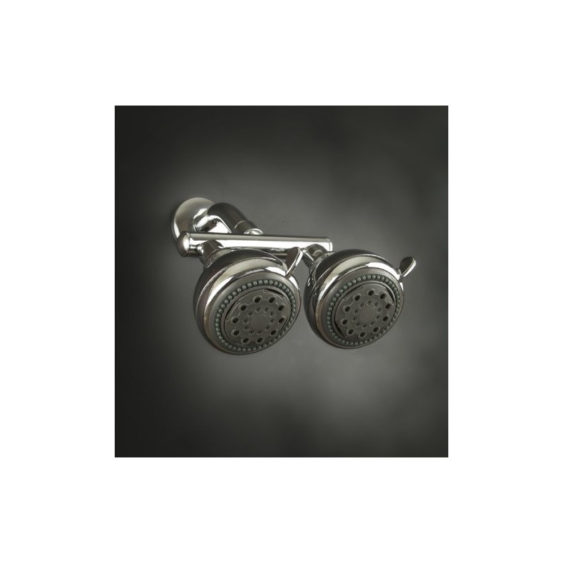 Zoe Industries Neptune Dual Shower Heads - Chrome, 6 Settings,