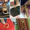 Healifty 4 Pieces Alloy D Ring Setting Bag Ring Semicircular