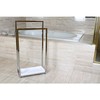 Kingston Brass SCC8261 Pedestal 2-Tier Steel Construction Towel-Rack with Wooden