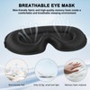 3D Contoured Sleep Mask, 100% Blackout Eye Mask for Women