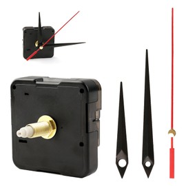 Silent Clock Movement for Wall Clock Self-Installation with 1 Hand Set 22 mm Shaft, Quiet Movement Replacement Part, Craft Clock Mechanism for DIY Watch Projects Repair Cross Stitch Frameless Watches