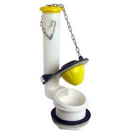 LASCO 04-2105 Adjustable Plastic Toilet Tank Flush Valve with Flapper, 2-Inch