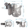 Accmor 2-in-1 Walker Cup Holder with Phone Holder, Wheelchair Cup