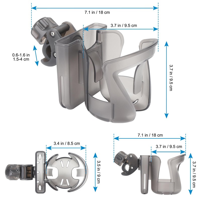 Accmor 2-in-1 Walker Cup Holder with Phone Holder, Wheelchair Cup