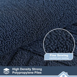 BEQHAUSE-Kitchen-Rugs-and-Mats Non Slip Kitchen Runner Rug Absorbent Kitchen Mats for Floor Machine Washable Kitchen Floor Mat,Navy Blue 24”x60”