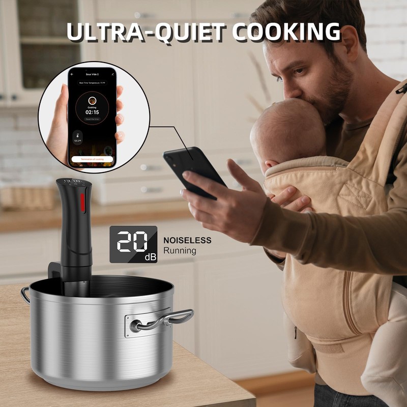 5G WIFI Sous Vide Machine|1100 Watts Sous Vide-Precision Cooker with