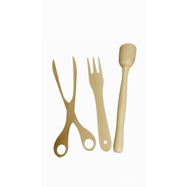 Sauekraut Cabbage Pounder & Fermented Food Handling Tool Kit. The Kit Includes a Sauekraut Pounder for Mason Jars, Pickled Vegetables Tongs, a Sauerkraut Fork. Solid wood.