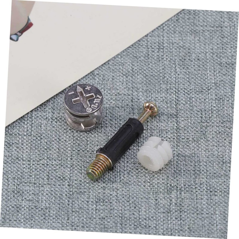 iplusmile Cam Bolt Furniture Cam Fittings Pre-Inserted Nuts Tapered Thread