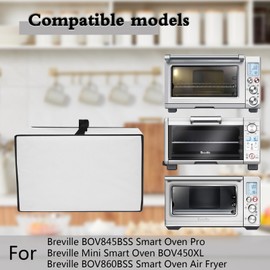 Oven Dust Cover for Breville Smart Oven Heavy Duty Waterproof Nylon Fabric Protective Air Fryer Cover Compatible with Breville BOV845BSS/BOV860BSS Smart Oven/Mini Smart Oven BOV450XL (Grey)