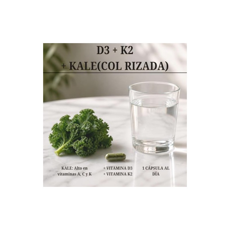 Vitamina D3 K2 + Kale | D3 400 UI +