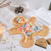 GLEAVI Gingerbread Man Snack Board: Wood Christmas Gingerbread Platter Holiday