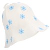 Healvian Russian Hats Hat Felt Sauna Hat Snowflake Pattern Bathhouse