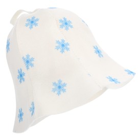 Healvian Russian Hats Hat Felt Sauna Hat Snowflake Pattern Bathhouse Sauna Cap Spa Hat Reusable Thickened Russian Cap Absorbent Shower Hat Cap Pirate Accessories Ukraine Russian Hat