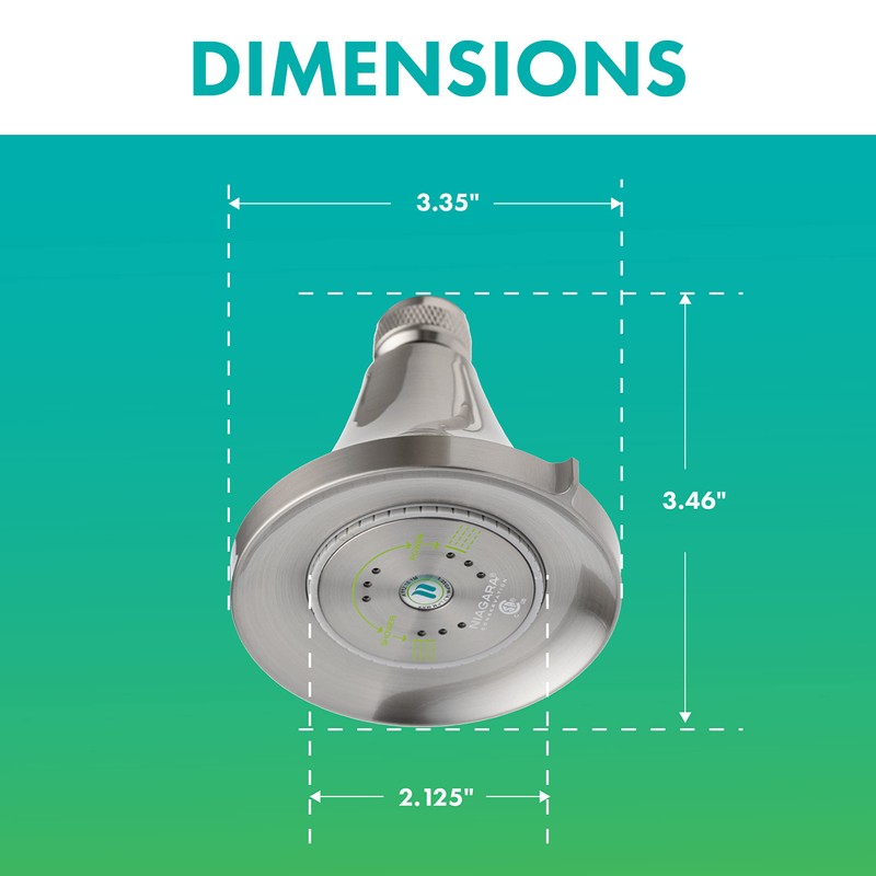 Niagara Conservation High Efficiency 1.75 GPM Earth Luxe 3-Spray Showerhead