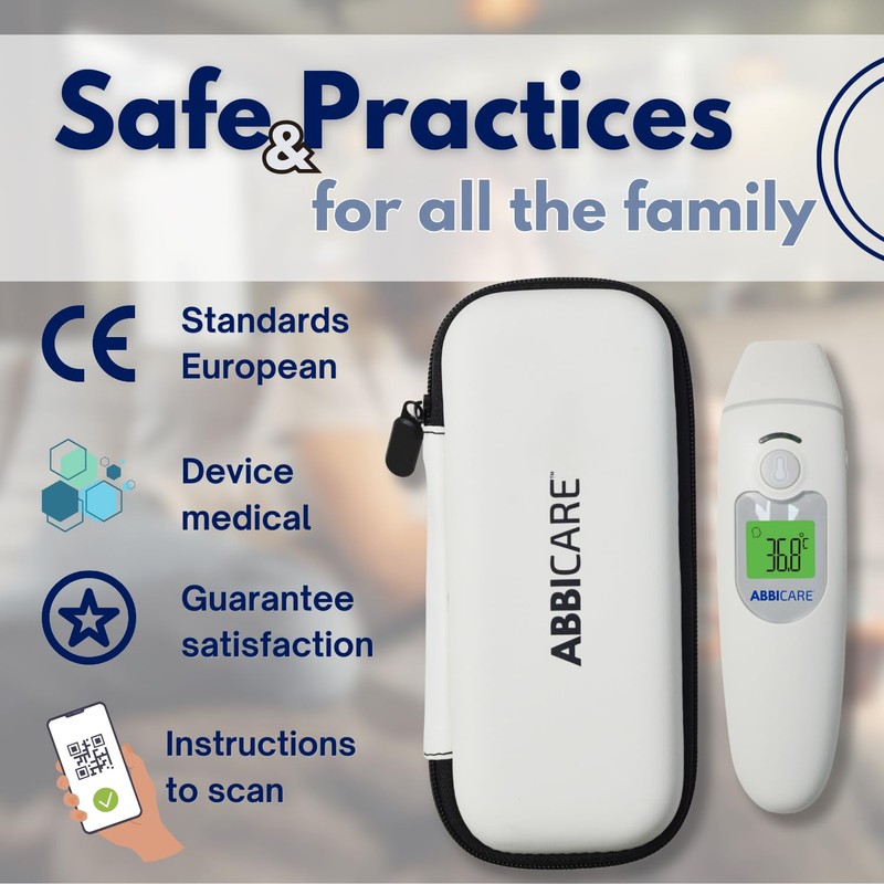 Digital infrared forehead and ear thermometer ABBICARE™ : Ultra-Accurate Measurement
