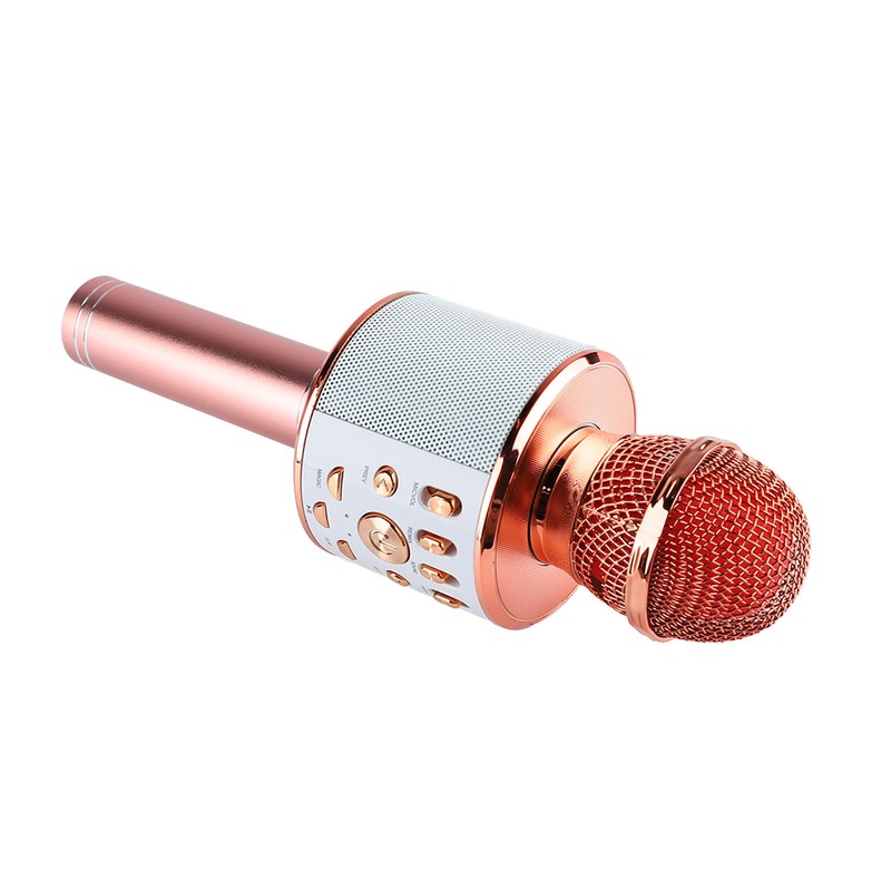 Kids Singing Microphone Portable Handheld Wireless Bluetooth Condenser Mic Speaker