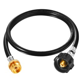 GasSaf 4FT Propane Hose, Propane Adapter Hose 1lb to 20lb Propane Tank Connection, Propane Gas Hose Suitable for Weber Q Grills, Blackstone Griddles, Coleman Stoves, Mr Heater Buddy & More