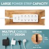 NATURE SUPPLIES Set of 2 Wooden Cable Management Boxes, Large