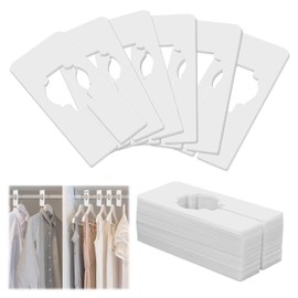 20PCS Wardrobe Dividers,White Rectangular Hanger Clothing Rail Dividers Rack Size Shelf Dividers,Writable Shelf Divider for wardrobe Sorting Classify Clothing Size and Colors