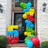Red Yellow Blue Green Balloons Arch Kit, 129PCS Yellow Blue