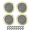 sourcing map 4 Pcs 2inch Black Speaker Grill Mesh Metal