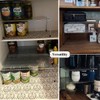Homics Set of 2 Kitchen Cabinet Organizer Shelves, Stackable Tupperware