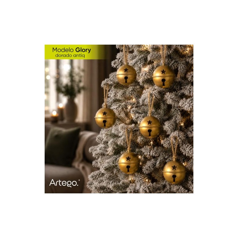 Artego Cascabeles navideños esferas Set de 16 cascabeles 5cm diámetro