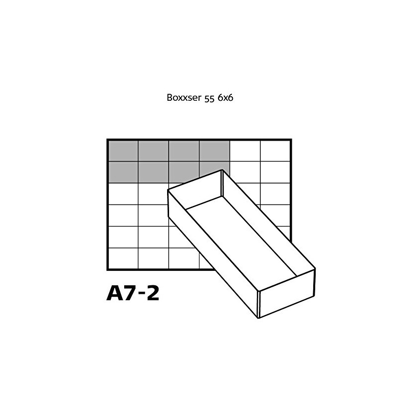raaco 136488"55 A7-2" Insert, Transparent, 2-Piece