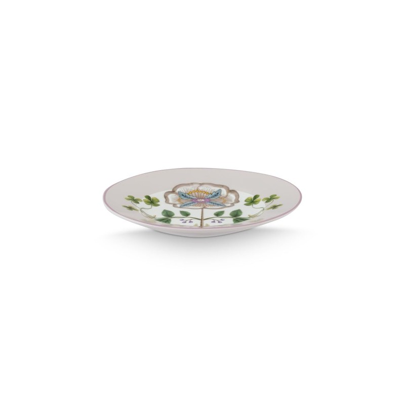 Pip Studio Lily&Lotus Petit Four Plate White/Purple 12 cm