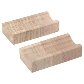 GMYIAK 2 Pcs Rolling Pin Holder, Natural Marble Rolling Pin Display Rack, for Baking Pastry Pizza Dough Roller Fondant Cookie Pie Crust Pasta Bakery Roller Pin