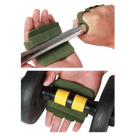 KUTOOK Gym Gloves for Men and Women Breathable Comfortable Half Finger Fitness Cowhide Gloves for Training Weightlifting Open Workout Gloves Non-slip Elastic Green-S