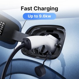 BESENERGY EV Charger Extension Cable 40 Amp 20ft Charging Cord for Electric Vehicle 220V-240V Compatible All SAE J1772 Chargers