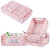 Plastic Baskets for Desk Organizing, Drawer Organizer, 2 Medium+2 Small