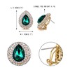 EVER FAITH Women's Austrian Crystal Stud Earrings, Elegant Waterdrop Rhinestone