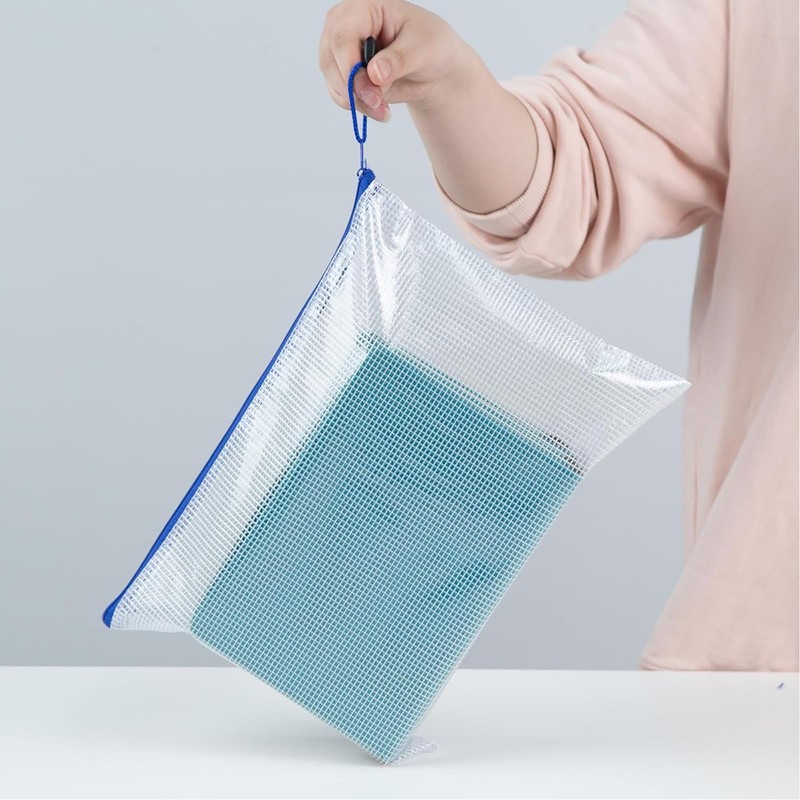 15 Stück Dokumententasche mit Reißverschluss A4+A5+A6, Zipper Beutel Wasserdichter Dokumentenbeutel