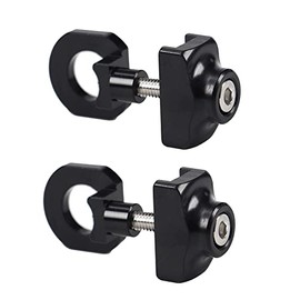 tooloflife 2 PCS Chain Tugs Tensioners Adjusters, Fastener Bolt Kit Aluminum Alloy Speed Bike Chain Tensioner (Black)