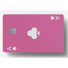 WORKIRAN Playing Ace Pink Card Sticker | Transportation, Key Card, Debit Card, Credit Card Sticker | Covering & Personalizing Bank Card | No Bubble, Slim, Waterproof Card Cover