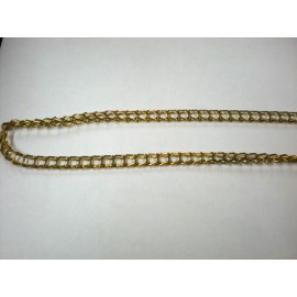 10993 #18 BR Brass Ladder Chain, 3/8'' Width Sold by the Foot