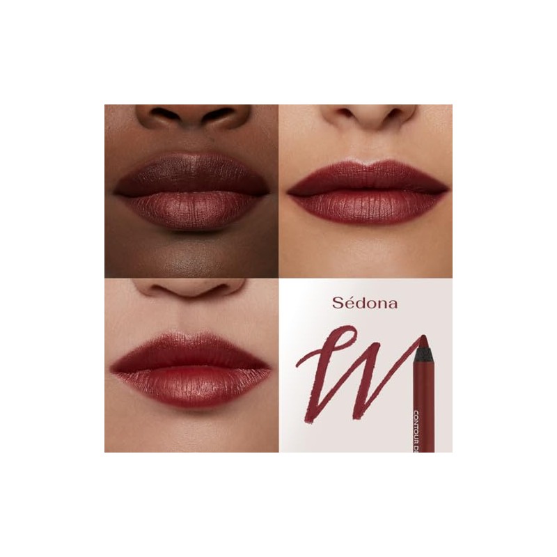 Watier Waterproof Lip Crayon, Sédona, Lip Liner, Long-Lasting, Rich Colour,