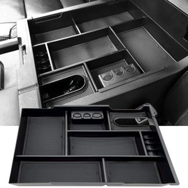 JOJOMARK for Toyota Tundra Accessories Center Console Organizer for Toyota Tundra 2014-2020 2021 Insert ABS Armrest Box Secondary Storage