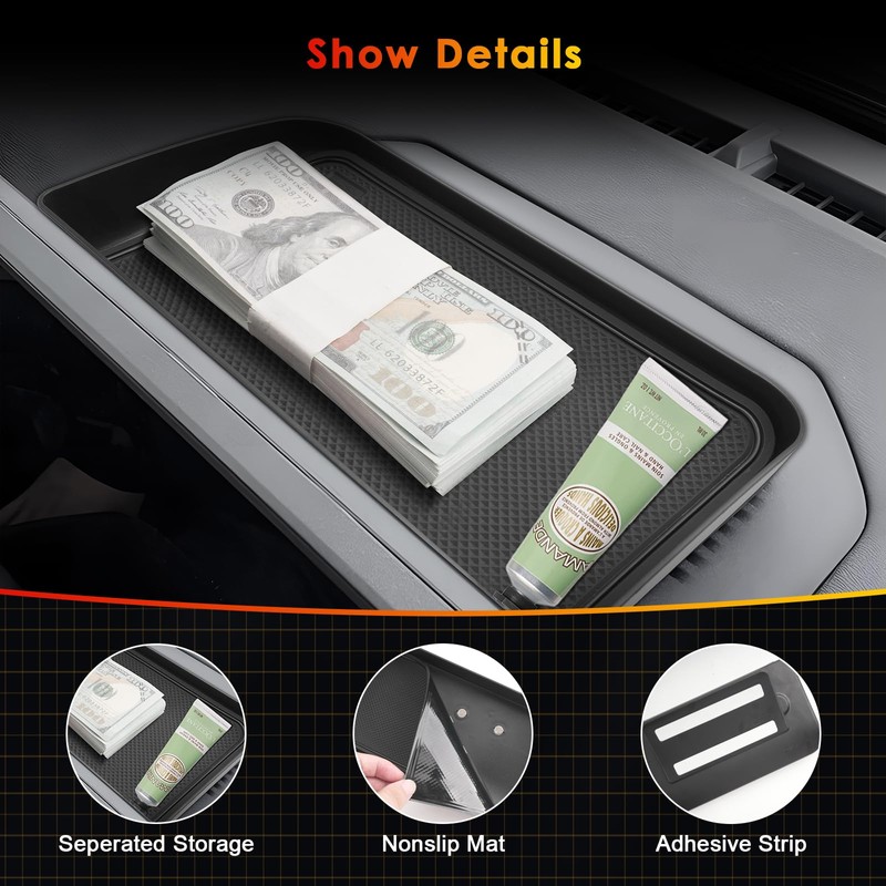 BSTW for Car Dash Storage Tray for 2024 2025 Toyota
