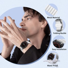 LanQii 26 mm QuickFit Metal Bracelet for Garmin Tactix 8 51 mm/Enduro 3/2/1/Descent Mk3i/Mk2i/Mk2/Mk1, Stainless Steel Replacement Strap for Garmin Fenix 8 51 mm/7X Pro Solar/7X/6X/6X Pro/5X/5X Pulse