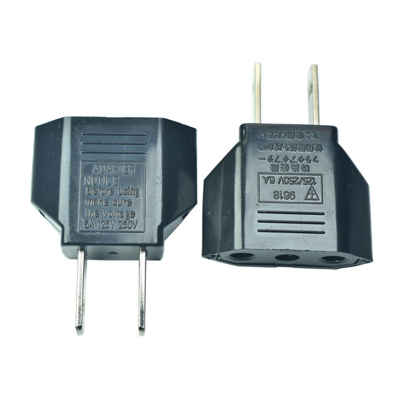 WPJCS EU to US Travel Plug Adapter, Socket Power Converter,Light,