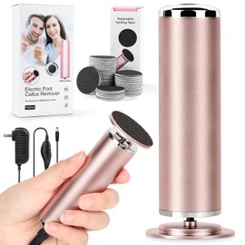 LIONVISON Lima Eléctrica Para Pies: Herramienta Profesional De Pedicura Para Eliminar Callos, Con Velocidad Ajustable Y 60 Discos De Lija De Repuesto Para Piel Y Callos.