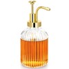 TIWPAJS Glass Coffee Syrup Dispenser 10oz, Syrup Bottles with Ribbed