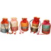 Lot Of Five Drawstring Potli Bags with Brocade Weave –