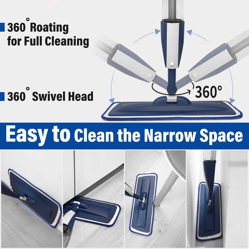 Mops for Floor Cleaning Wet Spray Mop with 14 oz