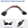 Jayubien Android Radio Extension Cable,ISO Stereo Wiring Harness 16Pin to